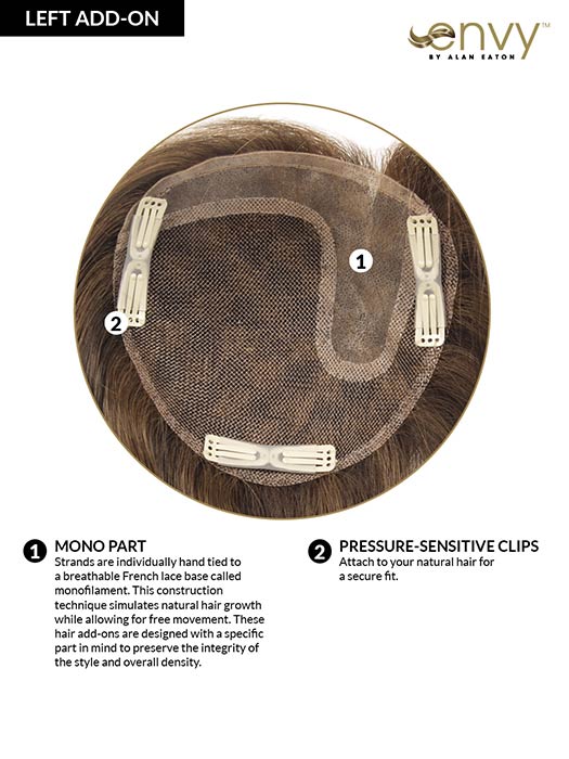 Add-On Left Part by Envy - Regal Wigs